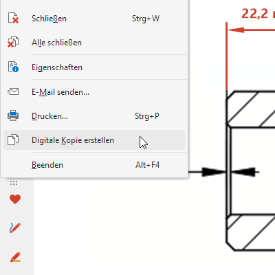 Funktion "Digitale Kopie"