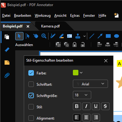 Neuer Look: Wir haben das Aussehen des PDF Annotator komplett überarbeitet und an Windows 11 angepasst.