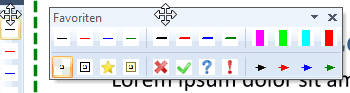 Verschieben der Favoriten-Symbolleiste