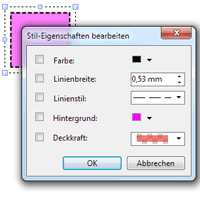 Stil-Eigenschaften bearbeiten