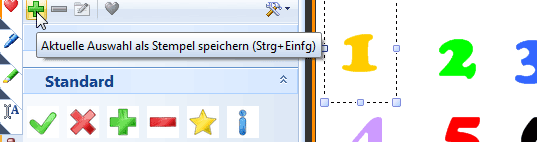 Hinzufügen der Noten-Stempel in die neue Gruppe