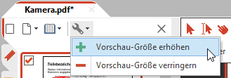 Größe der Vorschaubilder