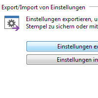 Einstellungen ex-/importieren