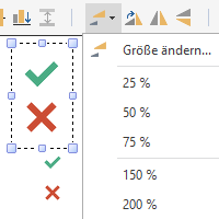 Größe der Anmerkungen ändern