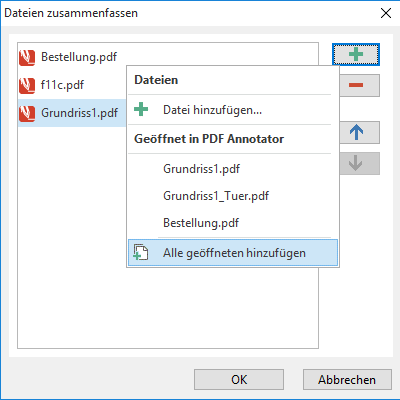 PDF-Dateien zusammenfassen