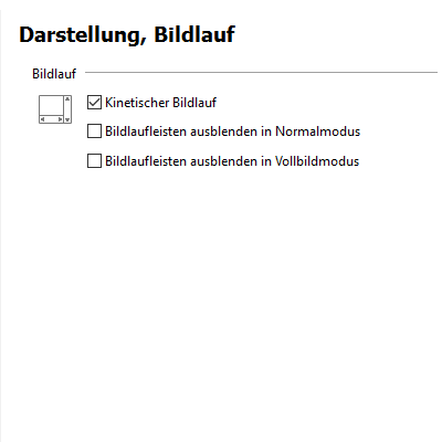 Bildlaufleisten ausblenden