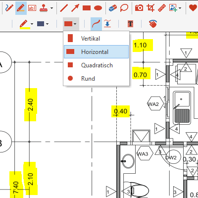 Textmarker: Stiftspitze