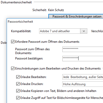 PDF Sicherheit