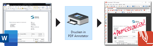 Word nach PDF konvertieren mit PDF Annotator's PDF-Drucker