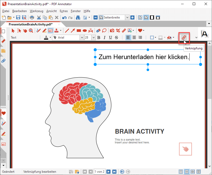 Schalter Verknüpfung klicken