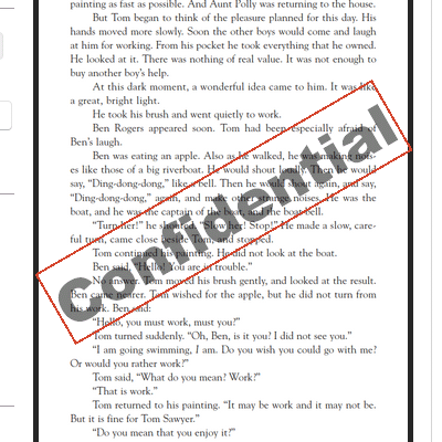 Headers and Footers, Watermarks