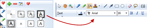 Select a tool in the toolbox and it will update your toolbar