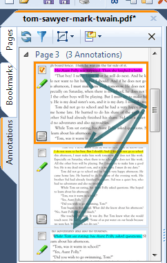 The Annotations Sidebar in PDF Annotator