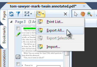 Export Annotations