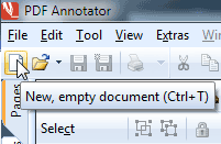 Create a new, empty PDF document