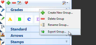 Export tool group