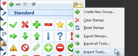 Import tool group