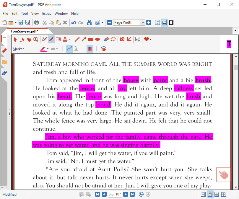 Highlight text in a PDF with Auto-Snap