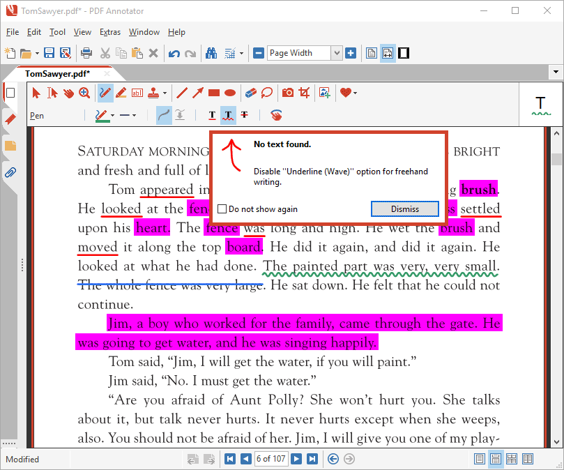 Highlight or Underline with - PDF Annotator