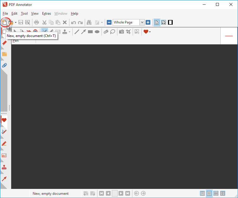 Create a blank new PDF as a scratchpad