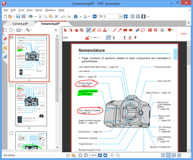 New document with only pages with annotations