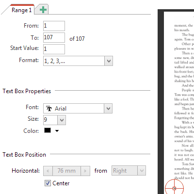 Numéros de page