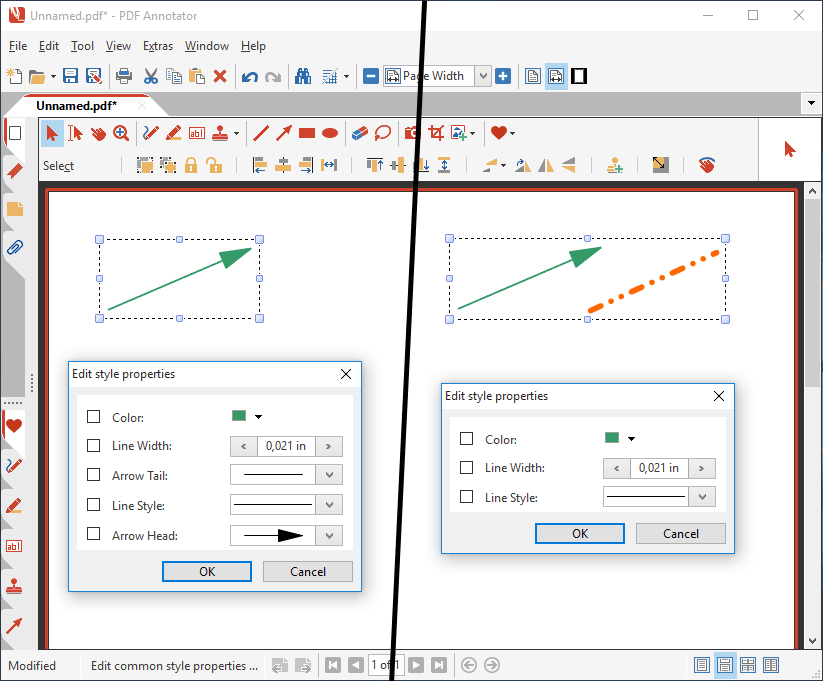Different Tools Have Different Style Properties