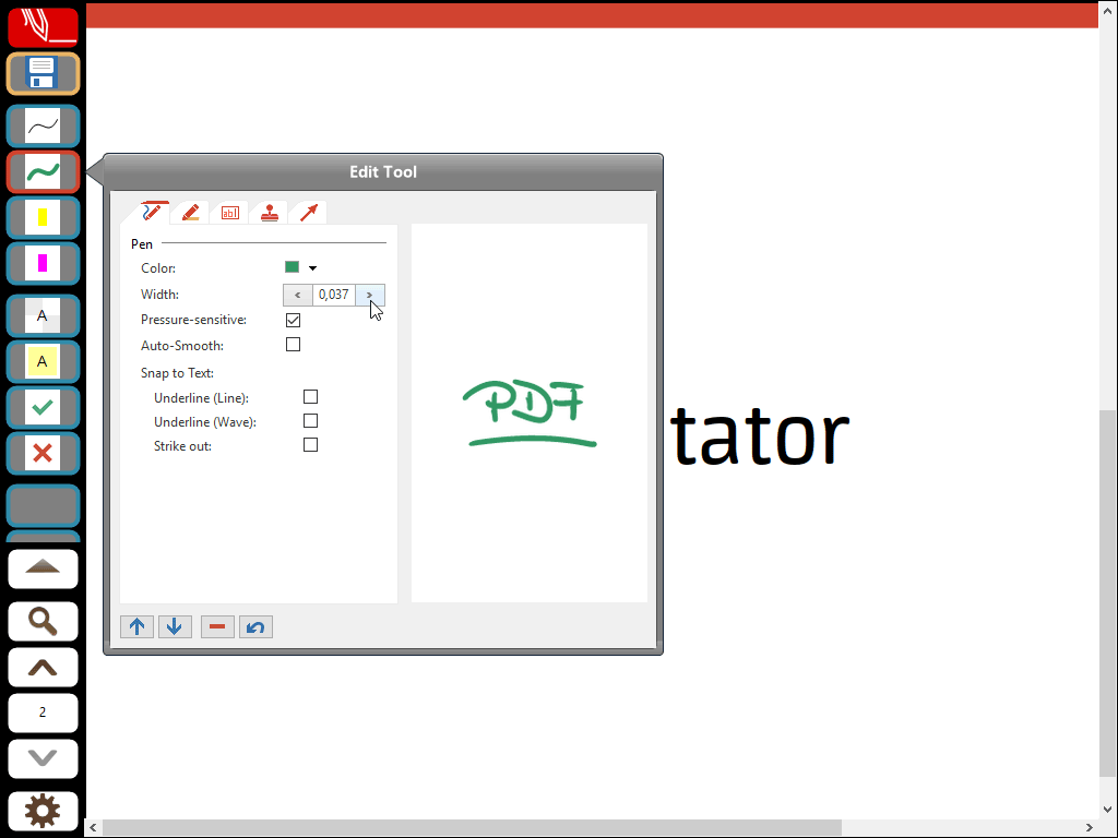 Customize a Pen Tool Button