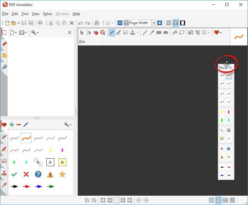 Drag toolbar