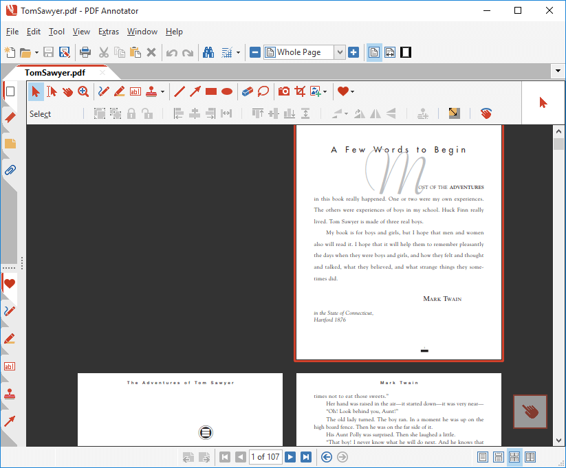 Page Layout: Two Pages with Separate Cover Page