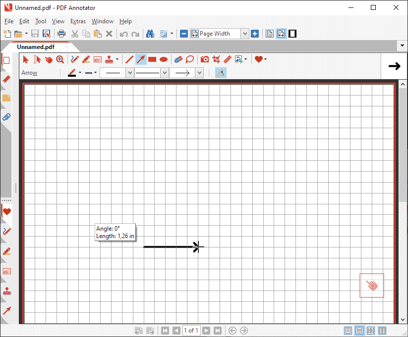 Draw first arm for coordinate system