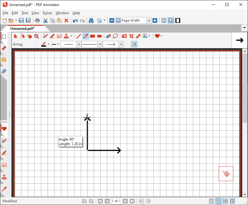 Draw second arm for coordinate system