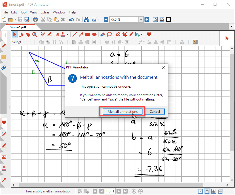 Melt all annotations