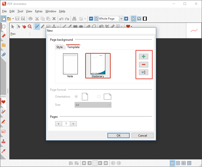 New document based on template