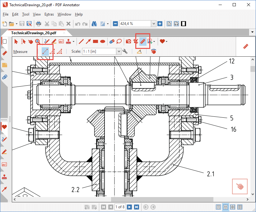 Measure distance tool