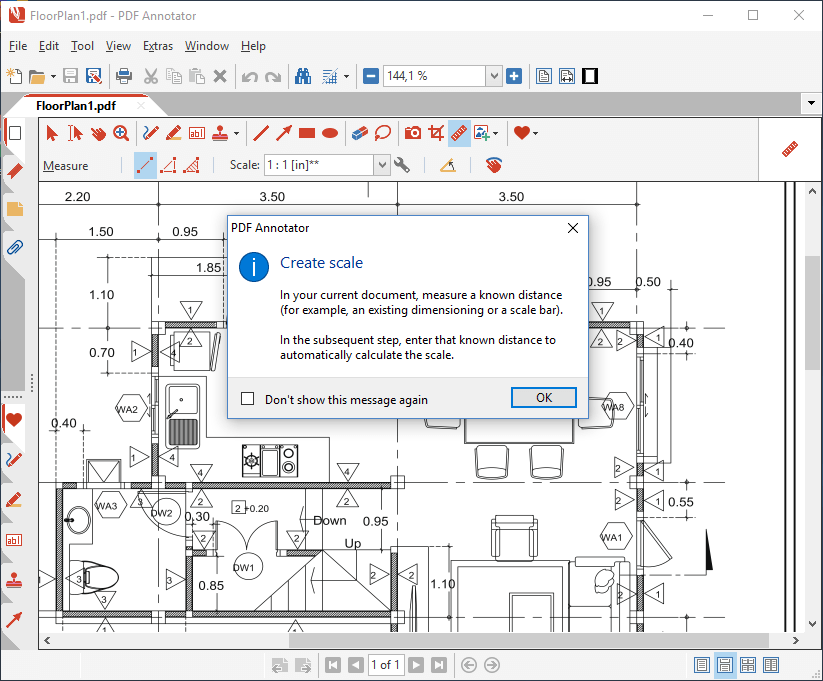 Measure on document