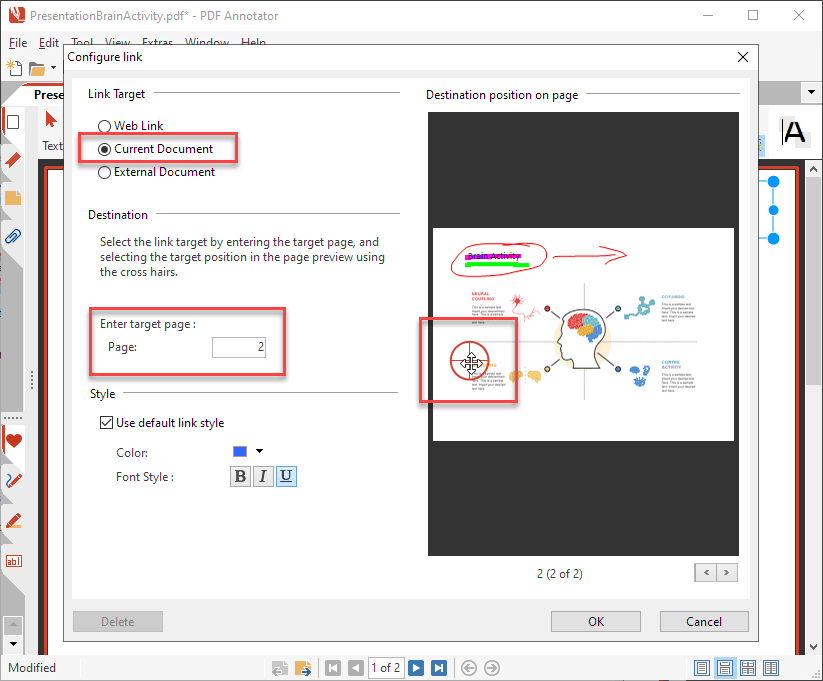 How To Create A Clickable Link To Another Page Within A PDF Document 