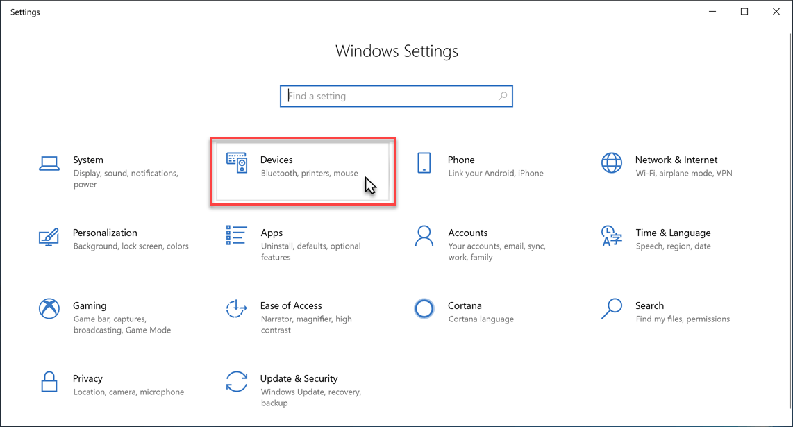 Windows Settings