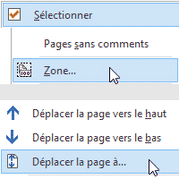 Sélectionnez & déplacer des pages