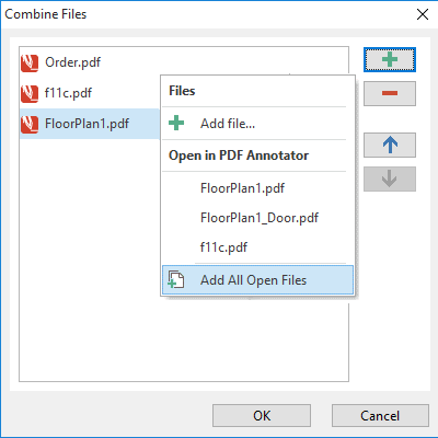 Combiner des fichiers PDF