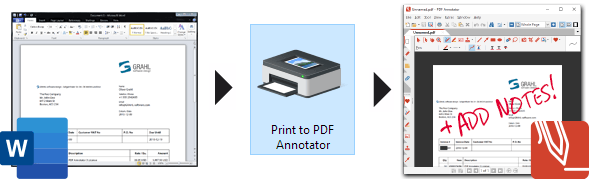 Convertir Word en PDF avec l'imprimante PDF de PDF Annotator